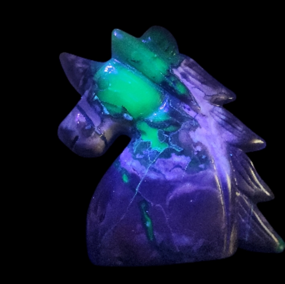 368 Gram Natural Volcano Agate Unicorn Carving